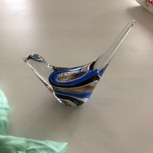 Pier one glass bird paperweight